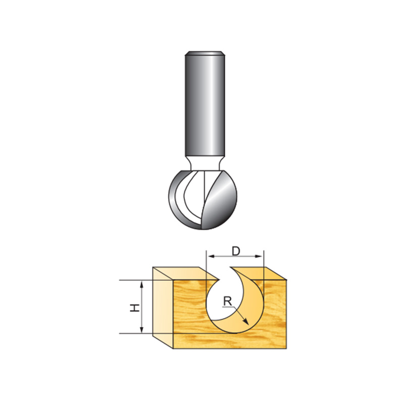 1/4 Round Carving Bit