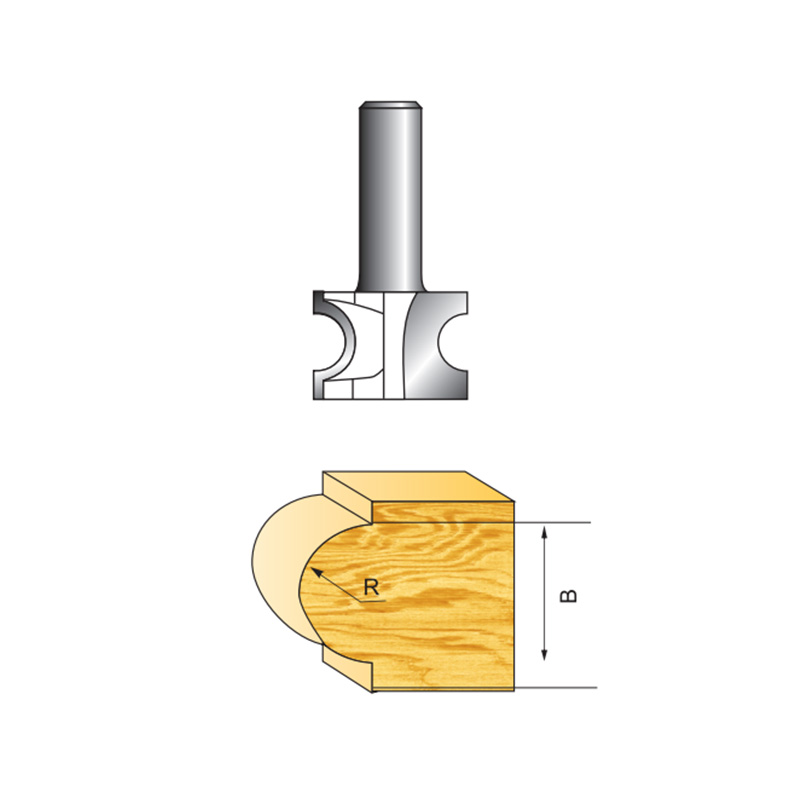 Half Round Side Cutter Router Bit