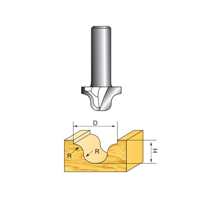 Roman Ogee Router Bit Without Bearing