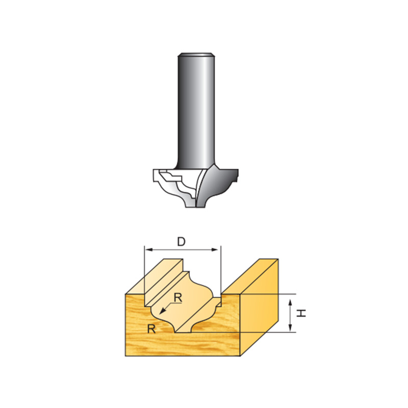 Classical Router Bit Without Bearing