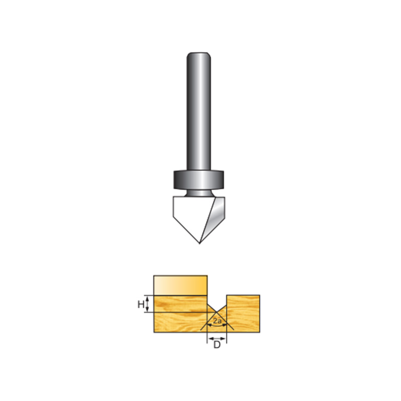 Imitated V Type Slotting Cutter Router Bit